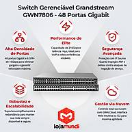 Foto 2 do produto Switch Grandstream GWN7806 48 Portas Gigabit 6 SFP+ Gerenciável
