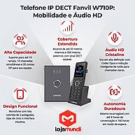 Foto 2 do produto Telefone IP DECT Fanvil W710P Sem Fio 20 Contas SIP 10 Ramais