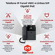 Foto 2 do produto Telefone IP Fanvil V61G - 4 Linhas SIP, Gigabit PoE e Áudio HD