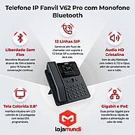 Foto 2 do produto Telefone IP Fanvil V62 Pro - 12 Linhas SIP, PoE Gigabit, Bluetooth e Tela Colorida 2,8"