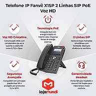 Foto 4 do produto Telefone IP Fanvil X1SP 2 Linhas SIP PoE Voz HD 10/100