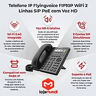 Foto 4 do produto Telefone IP Flyingvoice FIP10P - 2 Linhas SIP, Wi-Fi 2,4 GHz, PoE e Áudio HD