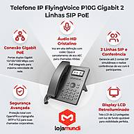 Foto 5 do produto Telefone IP FlyingVoice P10G - 2 Linhas SIP com PoE e Wi-Fi 2.4GHz