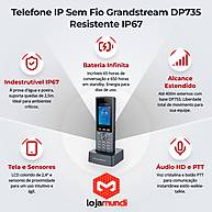Foto 3 do produto Telefone IP Grandstream DP735 - Ramal Sem Fio DECT Reforçado IP67 com Tela Colorida 2,4"