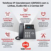 Foto 5 do produto Telefone IP Grandstream GRP2612 - 4 Linhas, 2 Contas SIP, Áudio HD