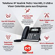 Foto 3 do produto Telefone IP Yealink SIP-T43U Gigabit com 12 Contas SIP, Tela 3.7" e Duas Portas USB