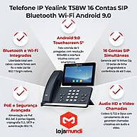 Foto 2 do produto Telefone IP Yealink T58W 16 Contas SIP Bluetooth Wi-Fi