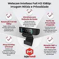 Foto 2 do produto Webcam Intelbras Full HD 1080p Microfone e Privacidade