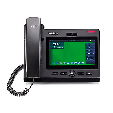 Telefone IP Intelbras TIP 638V Vídeo HD Touch 7" 6 Contas SIP Gigabit PoE